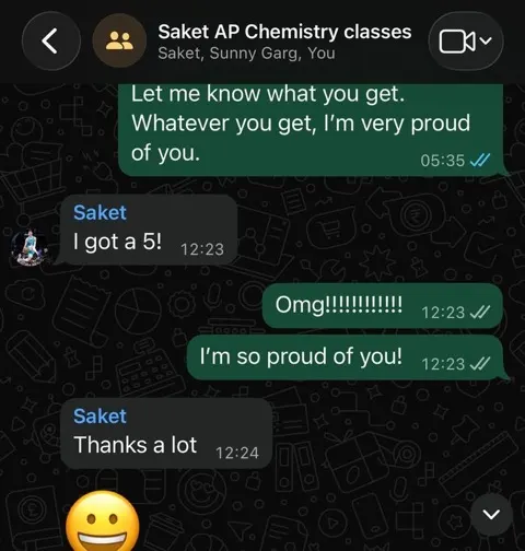 Chat with Saket