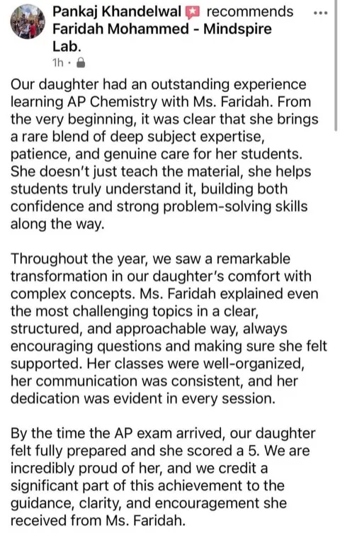 Facebook review from Pankaj Khandelwal